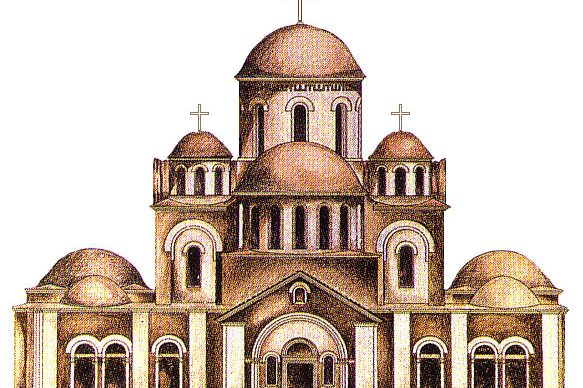 A reconstruction of what the Church of the Dormition